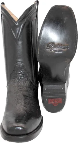 Vista 4 de The Western Shops Botas vaqueras de piel de avestruz suave y con punta cuadrada para hombre