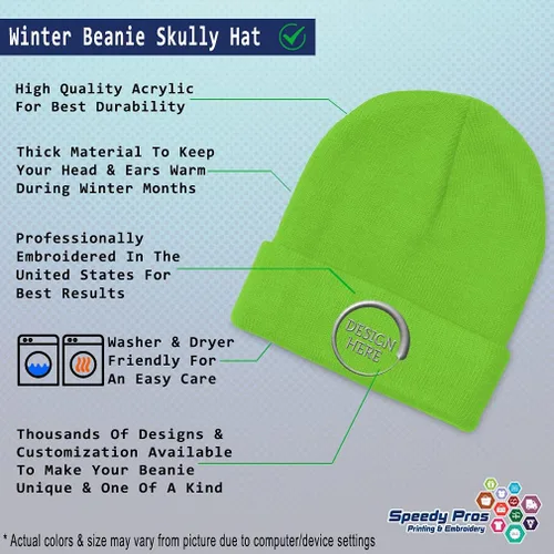 Vista 41 de Gorro de invierno para hombres y mujeres, gorro de acrílico con texto personalizado personalizado