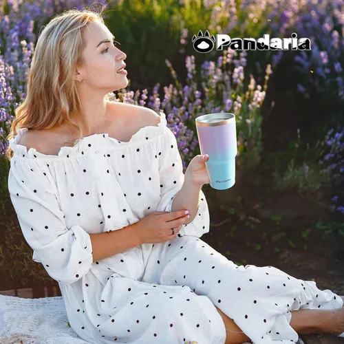 Vista 6 de Vaso de acero inoxidable aislado al vacío de 30 onzas con pajilla, duradero y apto para lavavajillas, ideal para automóvil, campamento, senderismo