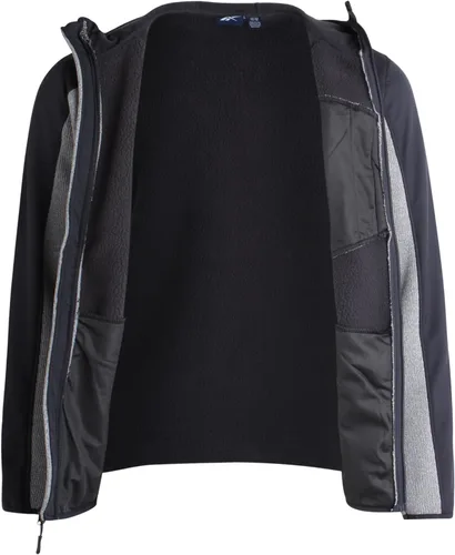Vista 2 de Reebok Chaqueta deportiva para hombre, sudadera con capucha de forro polar con cremallera para hombre, abrigo ligero de rendimiento (M-XXL)