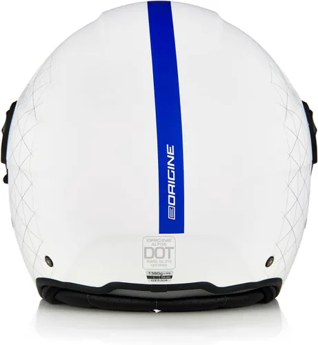 Vista 5 de ORIGINE Casco de motocicleta de cara abierta, casco de scooter, casco jet con doble visera aprobado por DOT