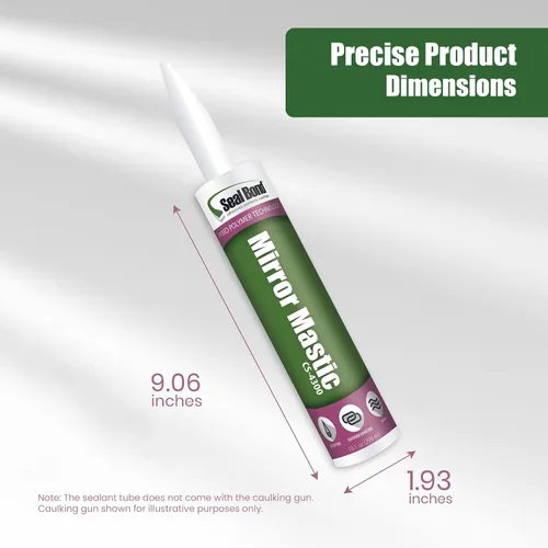 Vista 6 de Adhesivo de espejo CS-4300, bajo olor, compatible con COV, cartucho de 10.1 oz