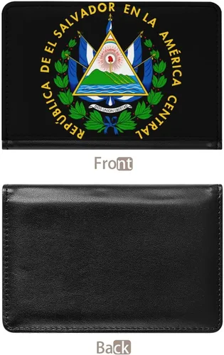 Vista 3 de Coats of Arms of El Salvador - Funda de piel sintética para pasaporte, organizador de documentos de viaje con ranura para tarjetas, Estilo, Mhxyzhw