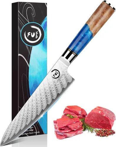 Vista 11 de Cuchillo de pelar de 3.5 pulgadas, cuchillo de pelar de damasco pequeño cuchillo de fruta ultra afilado Damasco VG10 Core acero con 66 capas