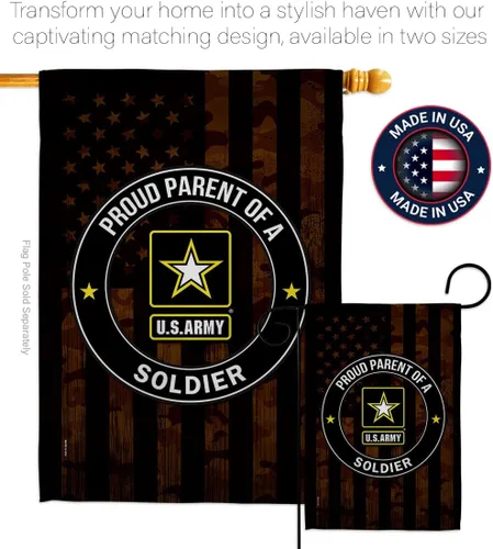 Vista 4 de Orgulloso bandera de la casa del ejército – Paquete de guardabosques de las fuerzas armadas de los Estados Unidos Americanos Militares Veteranos
