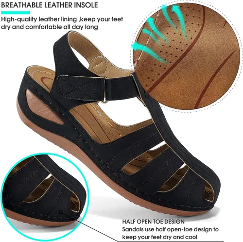 Vista 3 de DUOYANGJIASHA Sandalias elegantes de verano para mujer, zapatos de plataforma cómodos