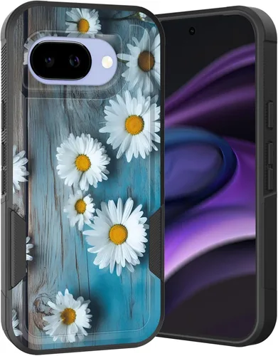 Vista 201 de Funda para Pixel 6A, Híbrida de Doble Capa de Servicio Pesado Resistente a Prueba de Golpes PC Duro + Funda Protectora de Silicona Suave para Google