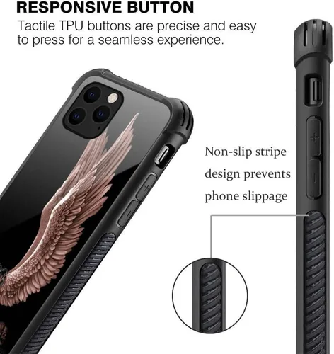 Vista 2 de DAIZAG Funda compatible con iPhone 12 Pro Max, diseño de personalidad de alas de ángel con protección contra golpes y arañazos para iPhone 12 Pro