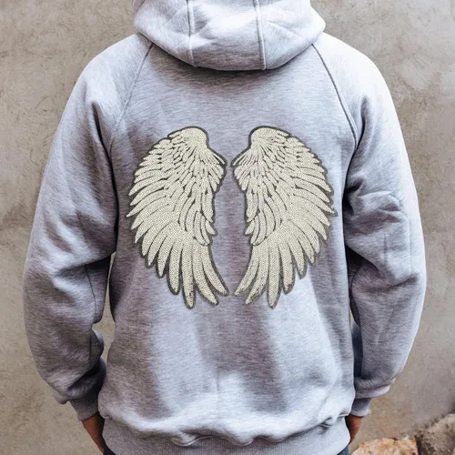Vista 7 de 1 par de lentejuelas con alas de ángel para planchar para decoración de ropa, jeans, camisetas, bolsas y textiles para el hogar