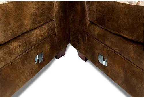 Vista 4 de American Furniture Classics 2 piezas de microfibra River Bend seccional en marrón