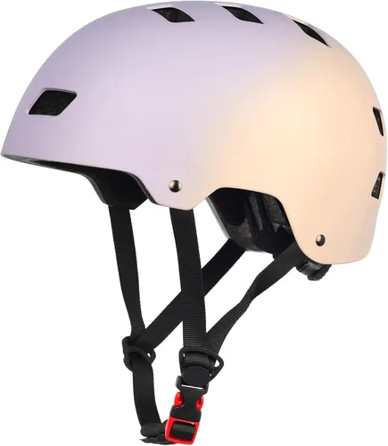 Vista 12 de Casco para bicicleta y patineta, ajustable y multideporte para patines y scooter, 3 tallas para adultos, jóvenes, niños y bebés