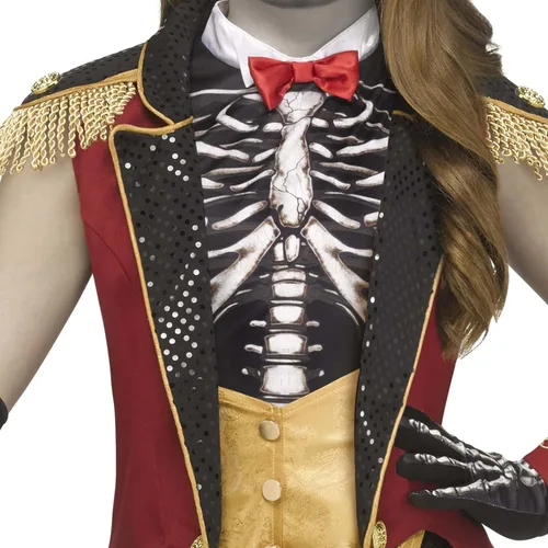 Vista 5 de Vestido de Disfraz de Ringleader Esquelético para Niña Disfraces de circo