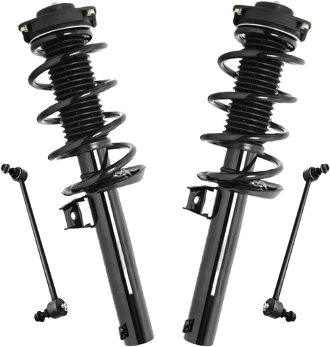 Vista 50 de Detroit Axle - Kit de 4 piezas RWD Puntales Delanteros Barras Estabilizadoras para Ford F-150 2021 2022 2023 2024, 2 Puntales con Resorte Helicoidal
