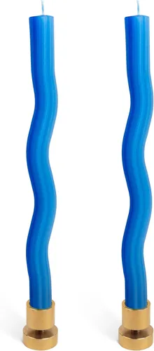 Vista 11 de Wiggle Candles - Velas cónicas de diseño bailarín, colores brillantes, 7/8 pulgadas de diámetro x 11 pulgadas de largo, diseñadas por Lex Pott, Verde