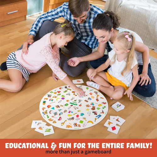 Vista 4 de Juego a juego de juegos de mesa preescolares para niños 2 en 1, juegos de coincidencias y categorías, materiales de terapia del habla