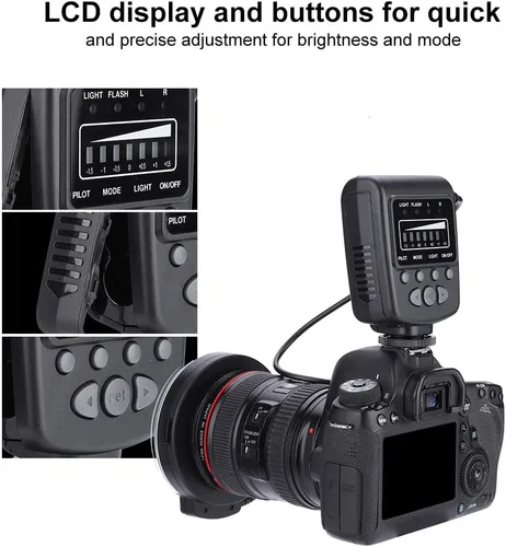 Vista 7 de Paquete de flash LED 5500k FC-100 portátil con controlador de flash flash LED universal 32 cuentas de lámpara LED Kit de luz de relleno para cámara