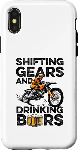 Vista 4 de Funda para moto de motocross para iPhone 15 y cerveza para motocross