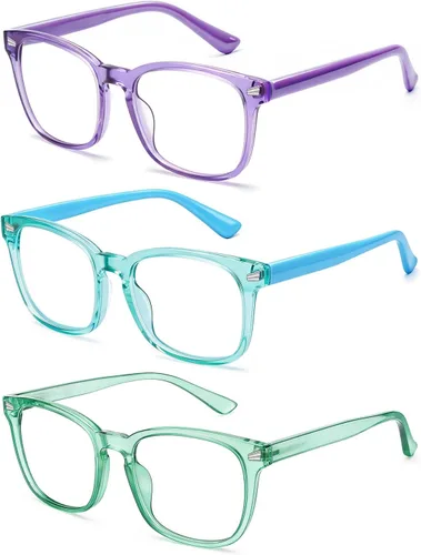 Vista 13 de Gafas de luz azul para niños antirreflejos y filtro UV 3 Pack Mix Color-2 (Edad 6-9)
