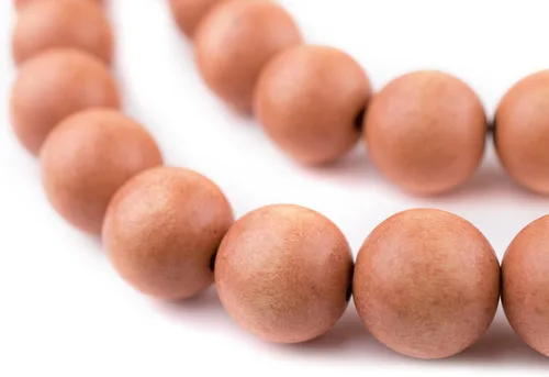 Vista 204 de TheBeadChest: cuentas de madera redondas naturales de 0.315 pulgadas, cuentas de madera sueltas espaciadoras para fabricar joyas, 4 tamaños