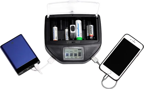 Vista 12 de MaximalPower cargador de batería recargable ultra rápido para 8 baterías AA/AAA Ni-Mh/Ni-Cd FC999 Negro