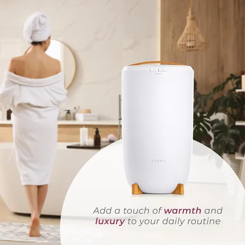 Vista 7 de Zadro Calentador de Toallas Calientes Grande con Temporizador Cubo Calentador de Toallas Eléctrico para Baño con Apagado Automático Calentador