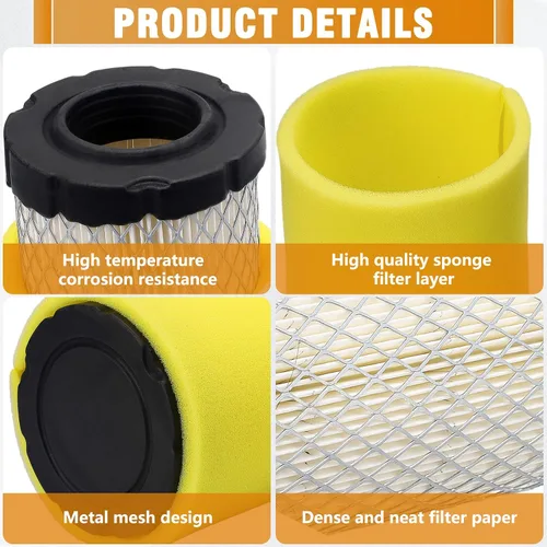 Vista 6 de 793569 793685 Filtro de aire para B&S 4241 5415 John Deere GY21055 MIU11511 LA125 LA115 E110 D120 115 110 100 para Bad Boy 063-4026-00 con Paquete