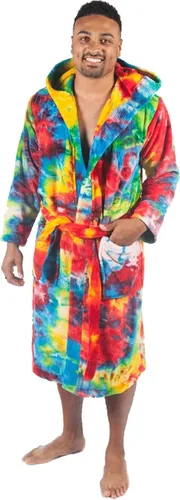 Vista 8 de Forever Lazy Bata de forro polar con capucha para mujeres y hombres, bata de baño de felpa coral de 3/4 de longitud Mary Jane