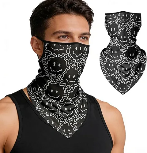 Vista 7 de Protector solar para colgar la oreja, protección UV, transpirable, bufanda elástica antideslizante, máscara facial Estilo A+e