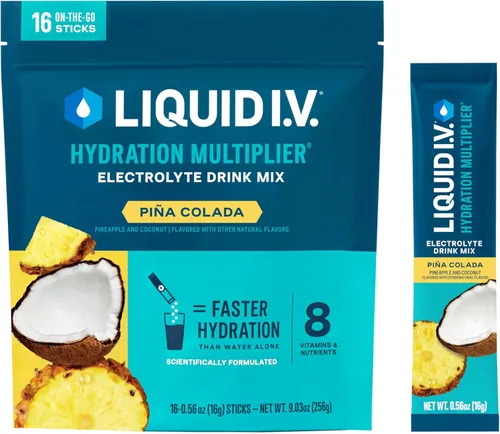 Vista 16 de Liquid I.V.® Hydration Multiplier - Popsicle Firecracker Mezcla en polvo de electrolitos para bebida 1 paquete (16 porciones)