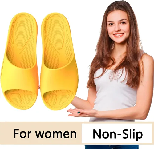Vista 3 de KENROLL Zapatos de ducha antideslizantes para maternidad y personas mayores, cómodas sandalias para mujer y hombre, pantuflas de baño de verano