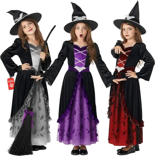 Vista 3 de Morph, Disfraz de bruja para niñas, disfraces de Halloween para niños Negro
