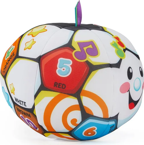Vista 4 de Fisher-Price Juguete de bebé a niño pequeño para reír y aprender cantando pelota de fútbol musical con frases educativas para bebés a partir de 6