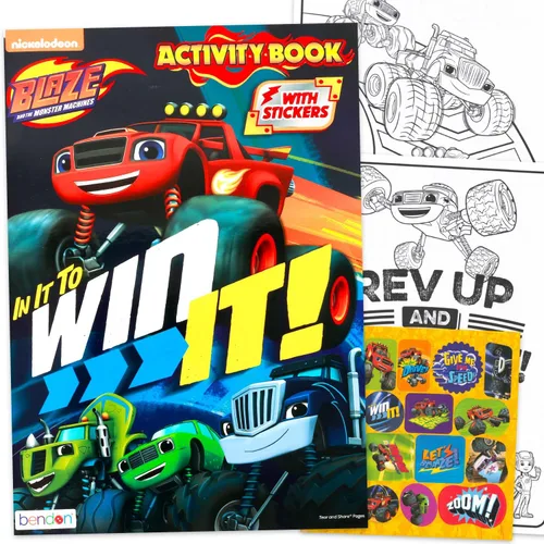 Vista 2 de Nickelodeon Blaze and the Monster Machines "Let's Blaze" - Libro de actividades y colorear jumbo