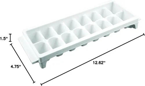 Vista 3 de Prime-Line MP10863 Bandejas de plástico estándar para cubitos de hielo (paquete de 2)