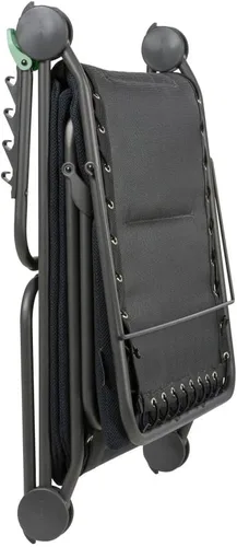 Vista 4 de Lafuma Siesta Sunbed Aircomfort (Acier Black) Tumbona acolchada para piscina con tubo de acero