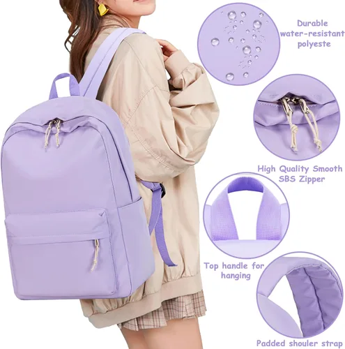 Vista 47 de Bluboon Juego de mochila para adolescentes, mochila escolar para niñas, lonchera y lápices, bolsas para estudiantes, 3 en 1
