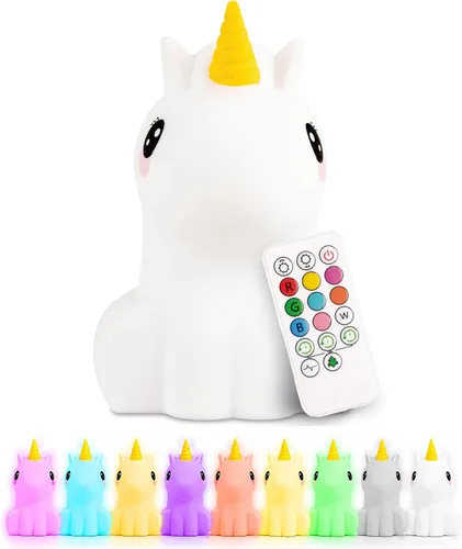 Vista 22 de Lumipets Pepper The Puppy Dog - Luz nocturna de silicona blanda para niños Bonita luz nocturna con control remoto y control táctil
