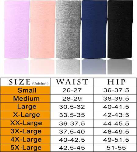 Vista 6 de UMMISS - Ropa interior de algodón de cintura alta para mujer cobertura completa suave cómoda multi paquete