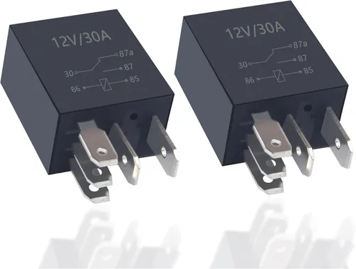 Vista 8 de 2 relés de 4 pines, 30A, 12V para automóvil - Relé de arranque resistente multiusos - Accesorios automotrices universales con diseño impermeable