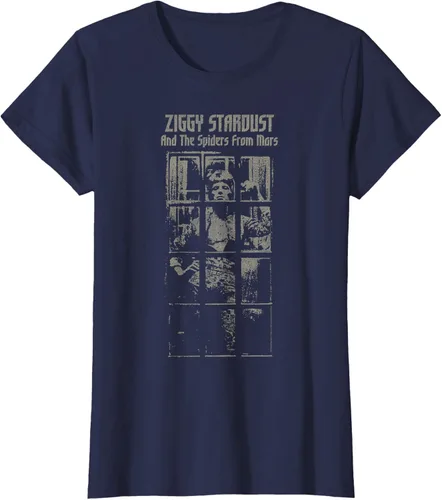 Vista 34 de David Bowie - Camiseta And The Spiders From Mars Faded, Negro