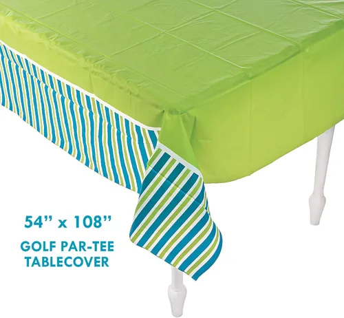 Vista 6 de Golf Par-Tee Pack - Platos de postre de papel, servilletas de almuerzo, tenedores y cubiertas de mesa (sirve 16)