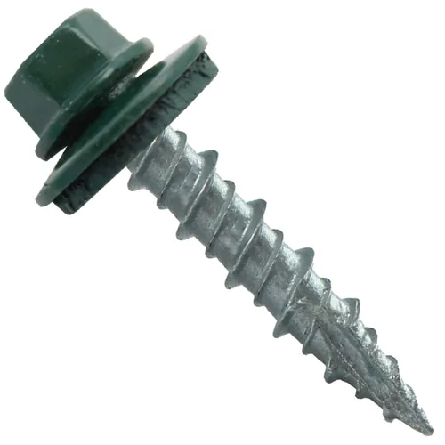 Vista 19 de Tornillos para techos de metal gris ABC 10 x 1 - Cabezal hexagonal - Arandela EPDM - Arandela de arranque automático/roscado - 1 bolsa - 250