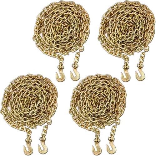 Vista 11 de Cadena de remolque G70 de 3/8 pulgadas x 20 pies, cadena de amarre para camión de cama plana, 1 unidad