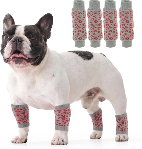 Vista 36 de ROZKITCH Protector de codo para perro, 2 patas delanteras y 2 patas traseras para rodilla, envoltura para codo de mascota, protector para calentar