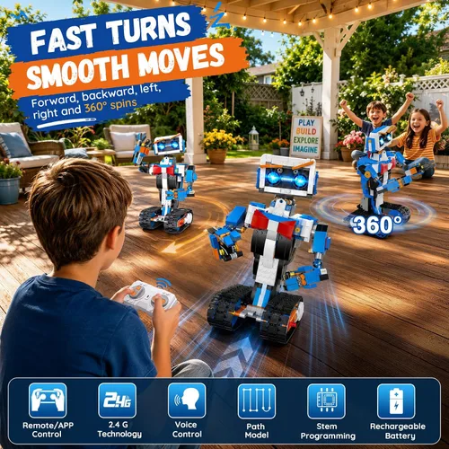 Vista 6 de Kit de construcción de robot STEM para niños de 8 a 12 años, aplicación