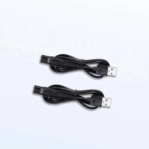 Vista 4 de Qjin Cable de carga USB para afeitadora Philips Norelco S3243, S3341, S5880, S7885, S7886, S7887, HS7980, HS9980, X3001, X9002, XP9402 - Cable