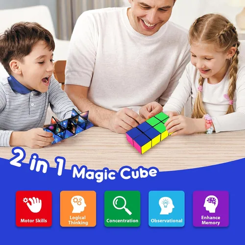 Vista 5 de Juguetes Luaxkpi para niños de 6 a 12 años, regalos de cumpleaños para niños de 6, 7, 8, 9, 10 años, niñas, cubos de fidget para niños de 8 a 12