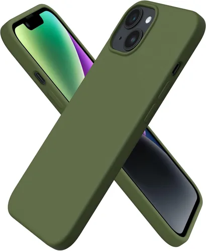 Vista 18 de ORNARTO Funda para iPhone 14 de 6.1 pulgadas, cubierta delgada de silicona Azul bebé