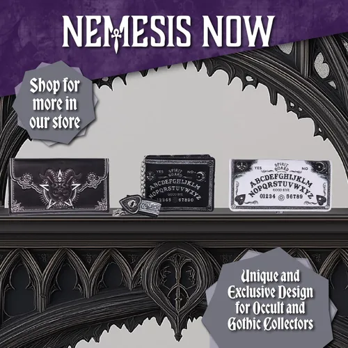 Vista 7 de Nemesis Now Billetera gótica, 7.3 in - White Spirit Board, Blanco, Tablero de espíritu blanco