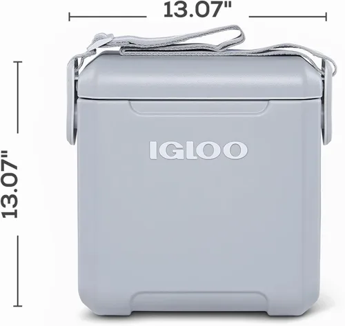 Vista 2 de Igloo Enfriador estilo picnic con etiqueta de 11 cuartos de galón demasiado atado